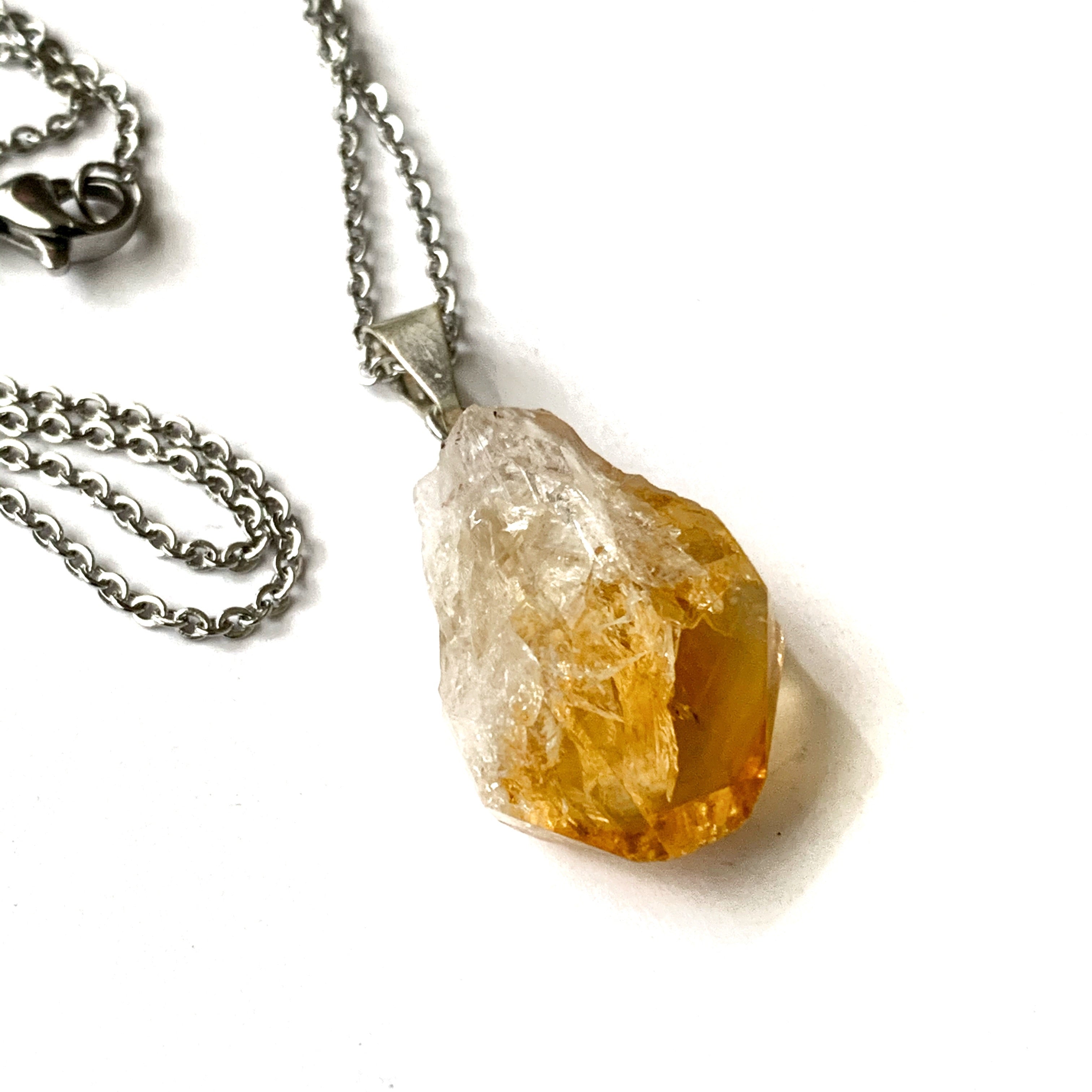 Rough Citrine Necklace